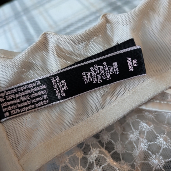 Victorias Secret LUXE Starburst Plunge Bra Champagne Embroidered 3DDD - Picture 5 of 9